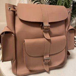Leather backpack